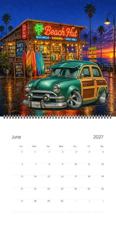 2027 Woodie Neon Calendar IGTAWDY-CA