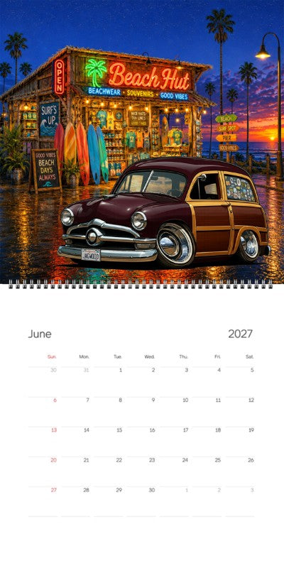 2027 Woodie Neon Calendar JAGWOOD-CA
