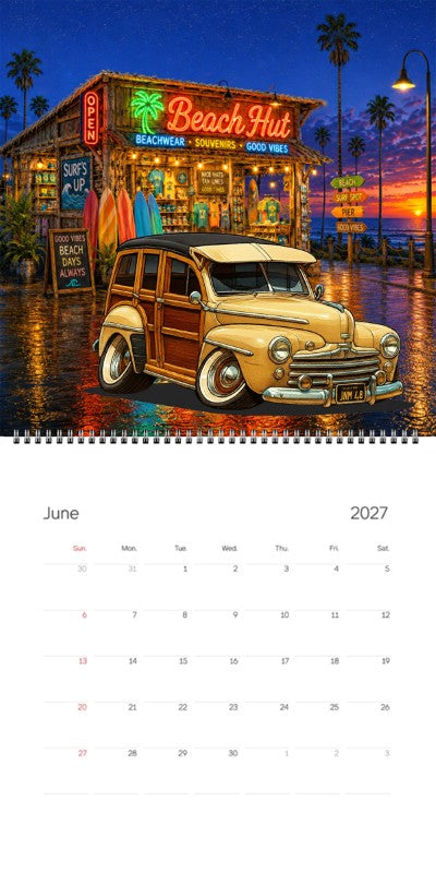 2027 Woodie Neon Calendar JNM48-CA