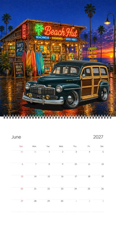 2027 Woodie Neon Calendar KLWOODY-CA