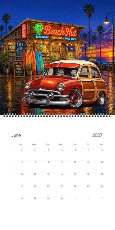 2027 Woodie Neon Calendar NDLSSMR-CA