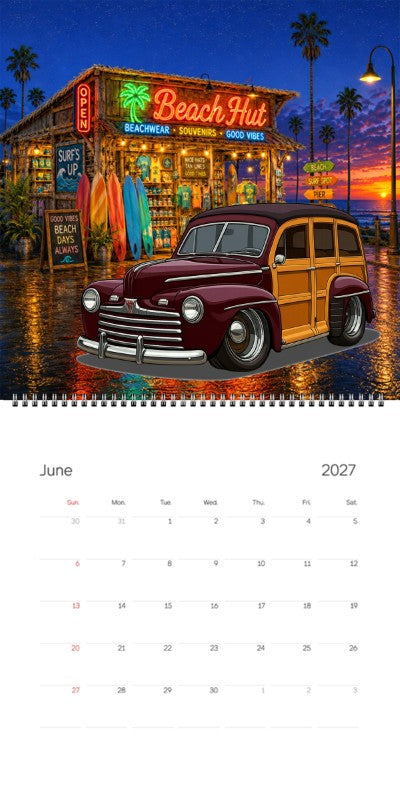 2027 Woodie Neon Calendar OLD46-CA