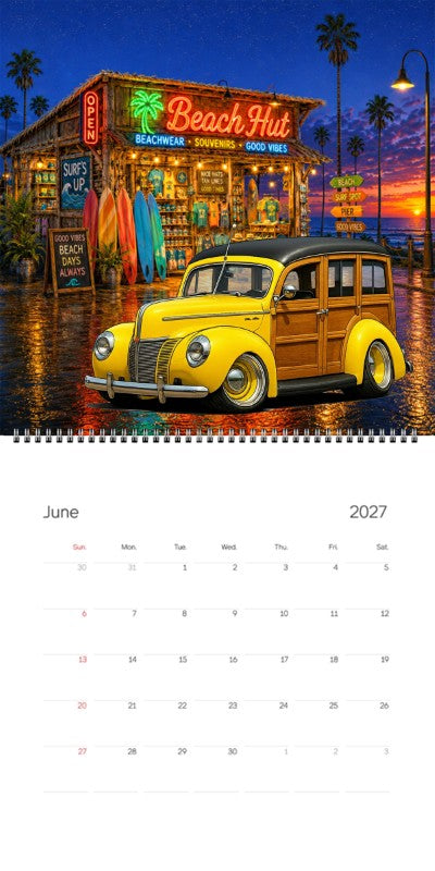 2027 Woodie Neon Calendar POPSWDE-CA