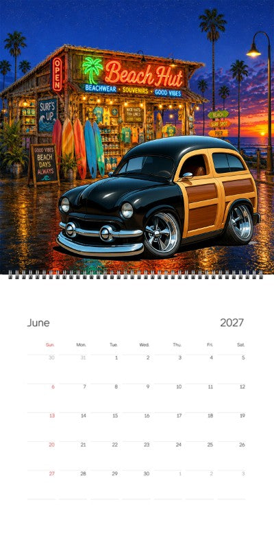 2027 Woodie Neon Calendar WDNROD-CA