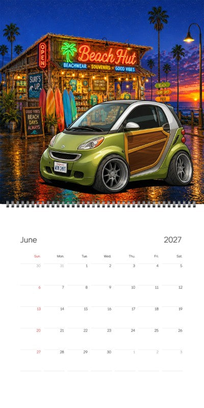 2027 Woodie Neon Calendar WDNSMRT-CA