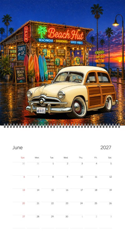 2027 Woodie Neon Calendar WDNSTL-CA