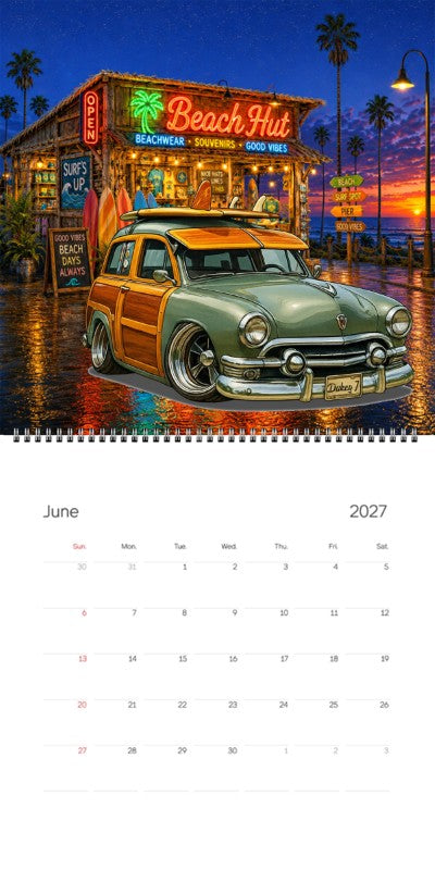 2027 Woodie Neon Calendar WDY51-CA