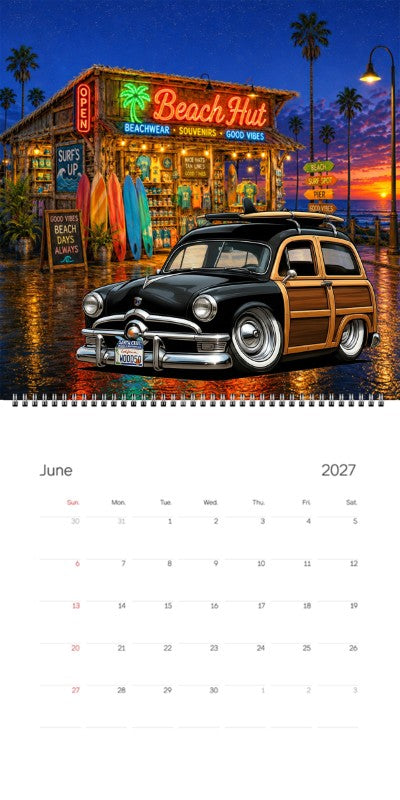 2027 Woodie Neon Calendar WOOD50-CA