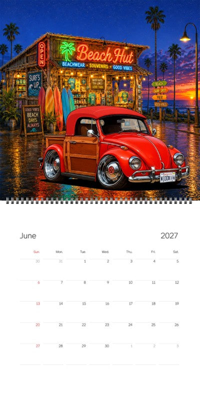 2027 Woodie Neon Calendar WOODNVW-CA