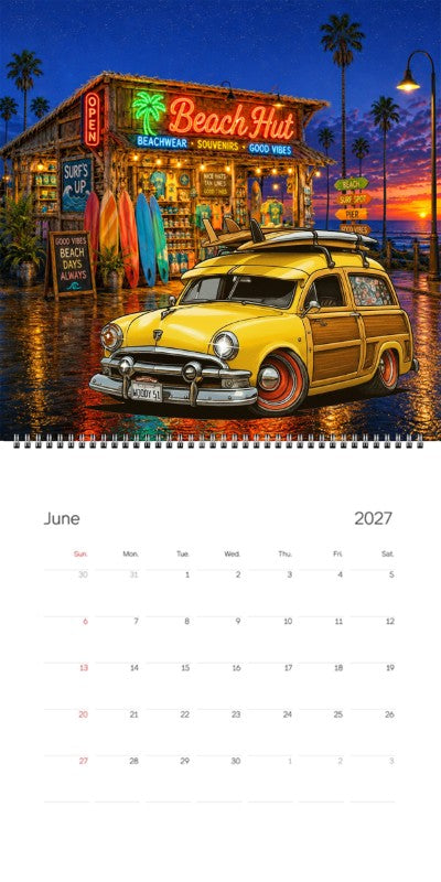 2027 Woodie Neon Calendar WOODY51-CA