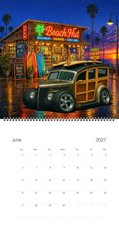 2027 Woodie Neon Calendar WUDN37-CA