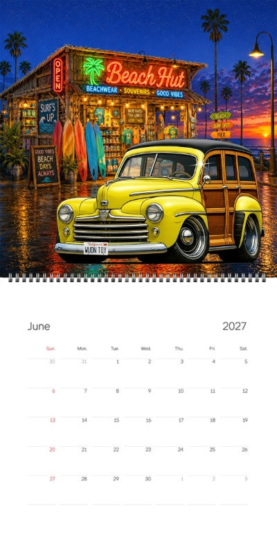 2027 Woodie Neon Calendar WUDNTOY-CA