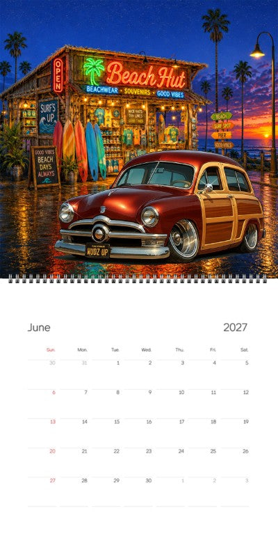 2027 Woodie Neon Calendar WUDZUP-CA