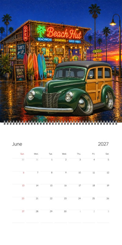 2027 Woodie Neon Calendar WYWOODY-CA