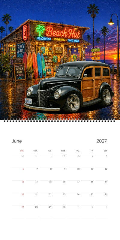 2027 Woodie Neon Calendar WZATREE-CA
