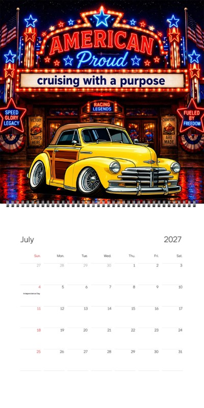 2027 Woodie Neon Calendar 100013-XX