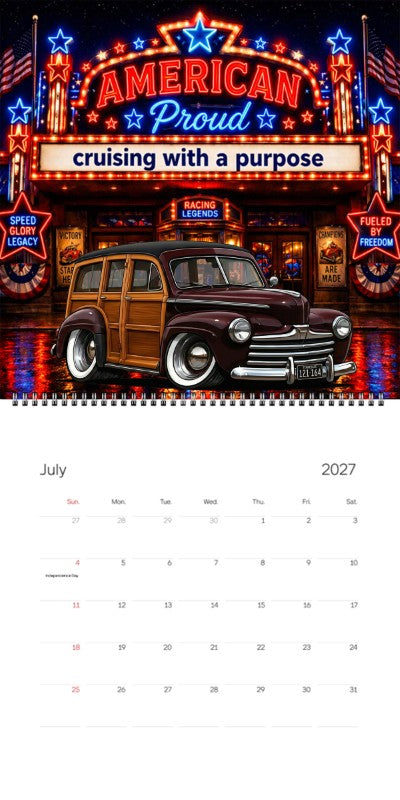 2027 Woodie Neon Calendar 121164-CA