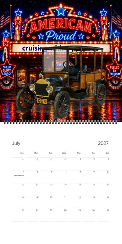 2027 Woodie Neon Calendar 126970-CA