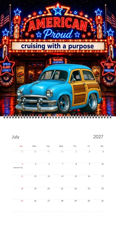 2027 Woodie Neon Calendar 153BPQ-CA
