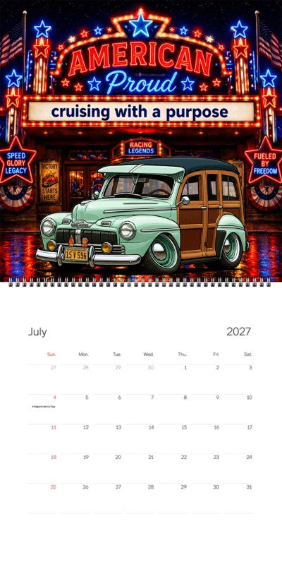 2027 Woodie Neon Calendar 15V596-CA