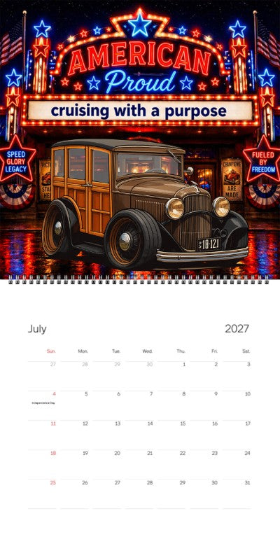 2027 Woodie Neon Calendar 18121-UT