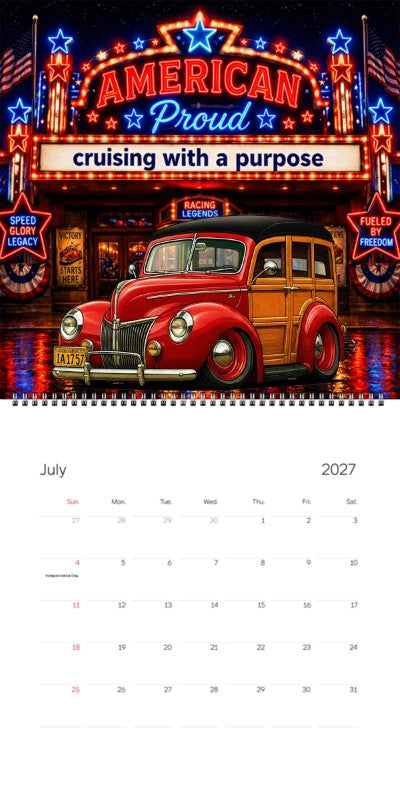 2027 Woodie Neon Calendar 1A1757-CA