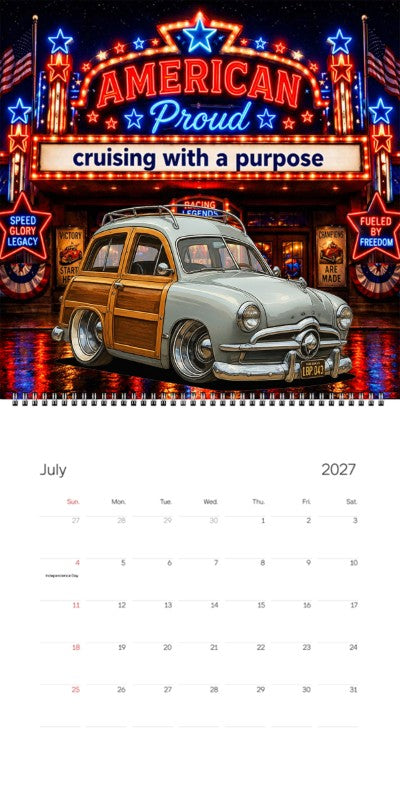 2027 Woodie Neon Calendar 1BP043-CA