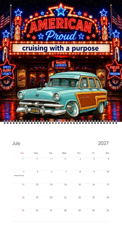 2027 Woodie Neon Calendar 1H52466-CA