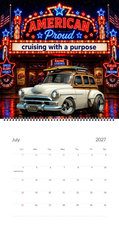 2027 Woodie Neon Calendar 1K71963-CA