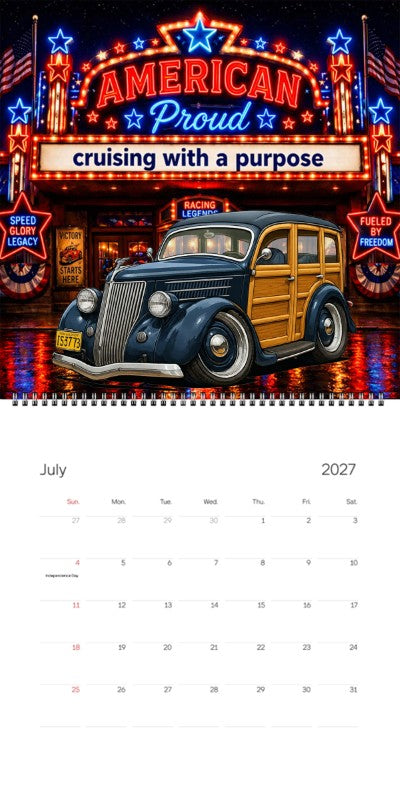 2027 Woodie Neon Calendar 1S3773-CA