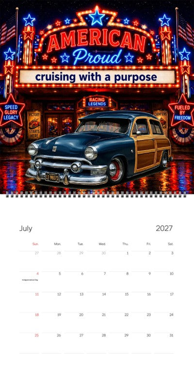 2027 Woodie Neon Calendar 1T98073-CA