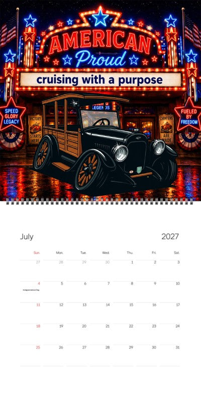 2027 Woodie Neon Calendar 200001-XX