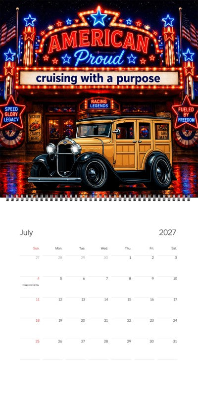 2027 Woodie Neon Calendar 200002-XX