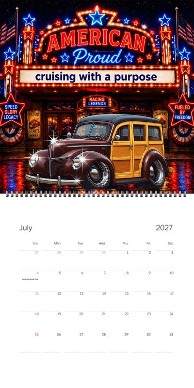 2027 Woodie Neon Calendar 200005-XX