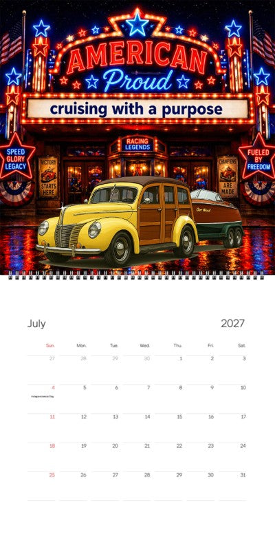 2027 Woodie Neon Calendar 200006-XX