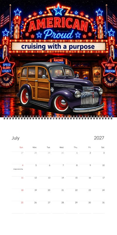 2027 Woodie Neon Calendar 200007-XX