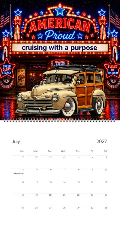 2027 Woodie Neon Calendar 200008-XX