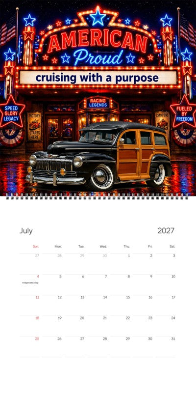 2027 Woodie Neon Calendar 200009-XX