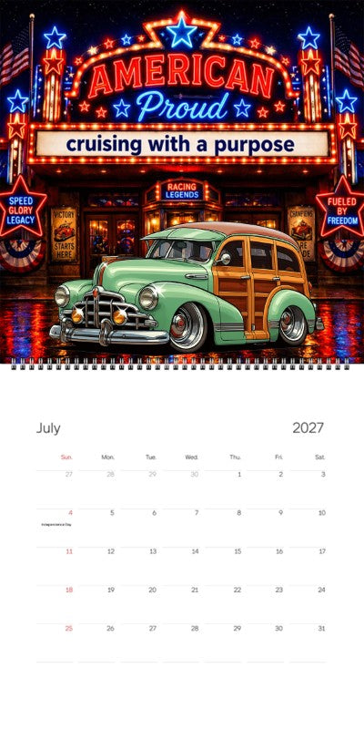 2027 Woodie Neon Calendar 200010-XX