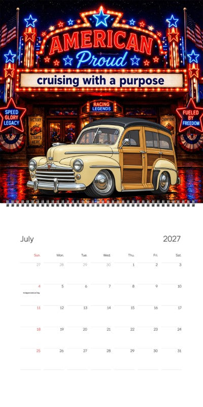 2027 Woodie Neon Calendar 200011-XX