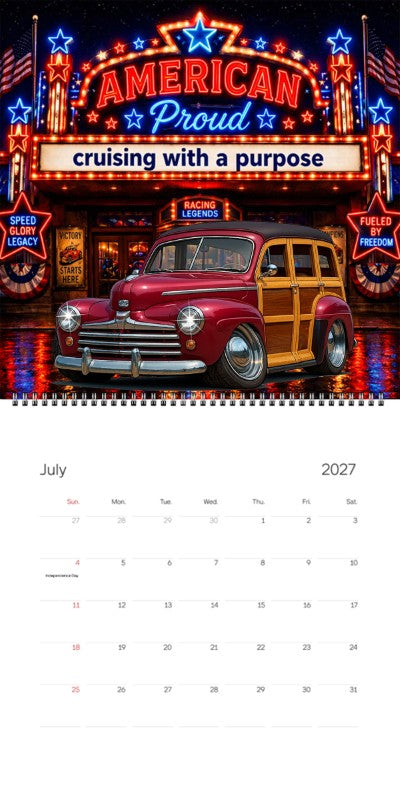2027 Woodie Neon Calendar 200012-XX