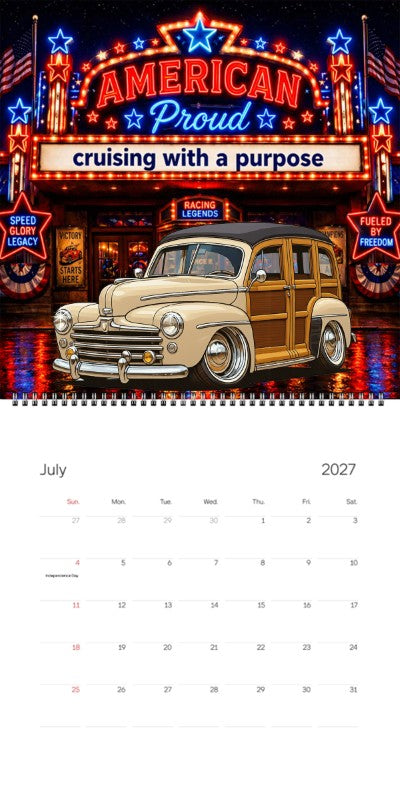 2027 Woodie Neon Calendar 200013-XX