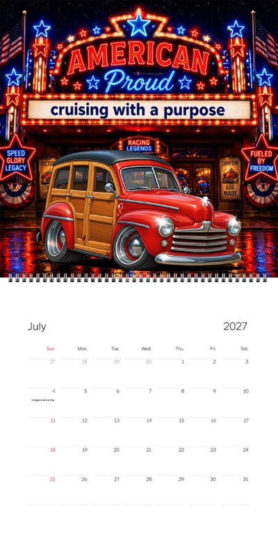 2027 Woodie Neon Calendar 200014-XX