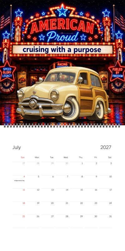 2027 Woodie Neon Calendar 200015-XX