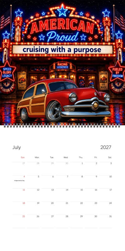 2027 Woodie Neon Calendar 200016-XX