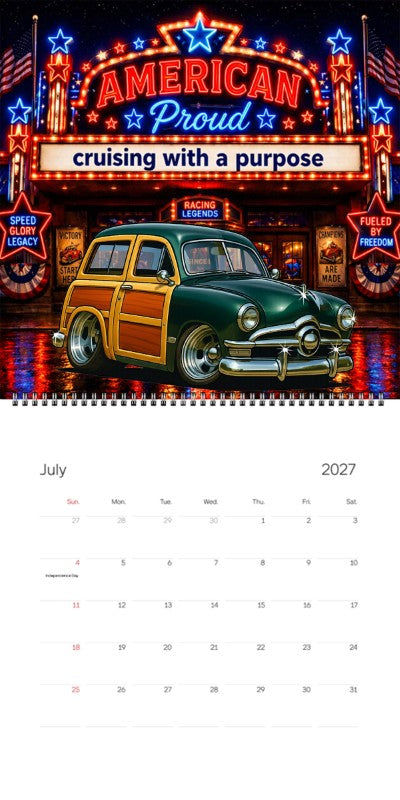 2027 Woodie Neon Calendar 200017-XX