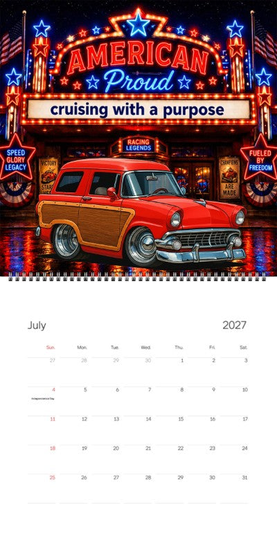 2027 Woodie Neon Calendar 200021-XX