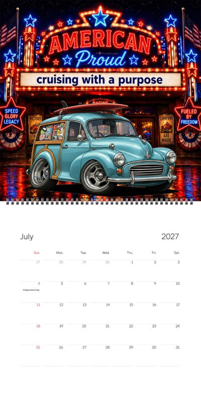 2027 Woodie Neon Calendar 200022-XX