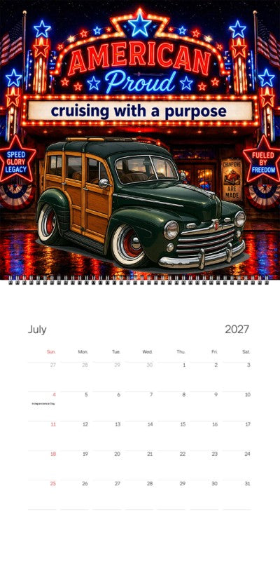 2027 Woodie Neon Calendar 25R667-CA
