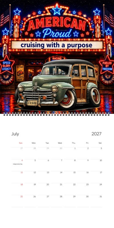 2027 Woodie Neon Calendar 27A9286-CA